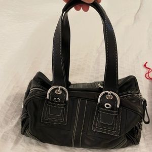 Coach Black Leather Satchel
